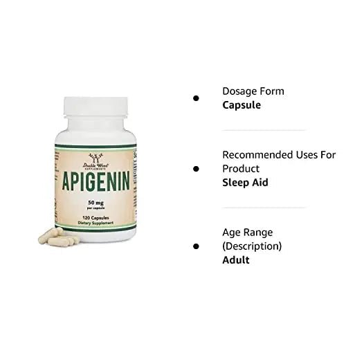 Apigenin Supplement - 50mg per Capsule, 120 Count (Powerful Bioflavonoid Found - TrustMedUSA