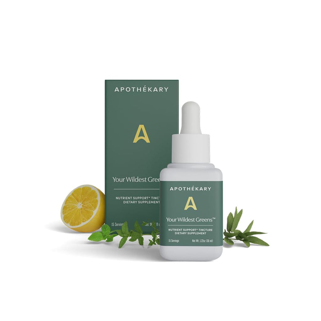 Apothékary Your Wildest Greens Herbal Liquid Drops, All-in-One Daily Superfood Supplement, Vitamin & Mineral Support, 5X Potency of Greens Powders, Sugar Free, Calorie Free, (15 Servings) 1.22oz - TrustMedUSA