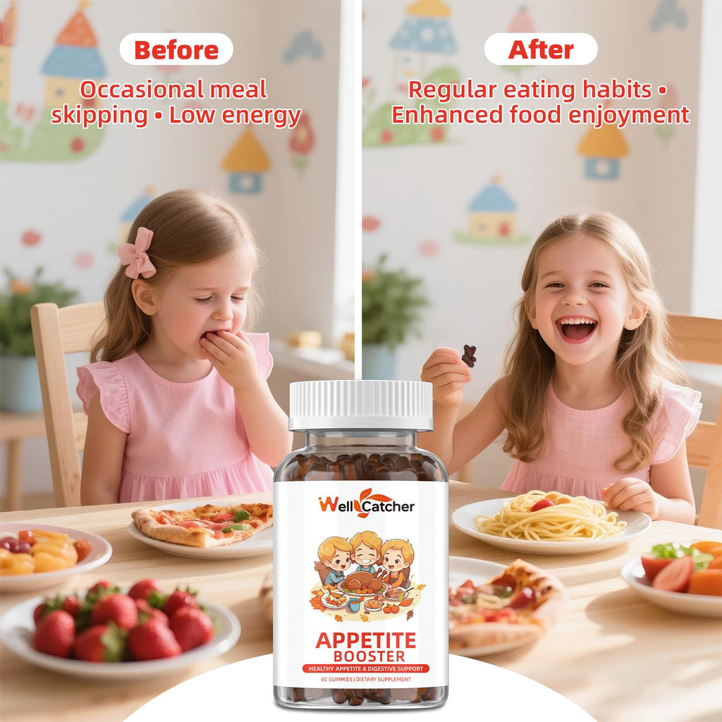 Appetite Booster Gummies for Kids Adults: Appetite Support Supplement with Bromelain Hawthorn Zinc Vitamin B12 for Healthy Digestive & Nutritional Balance, Sugar Free Mixed Fruit Flavor Vegan 30 Days - TrustMedUSA