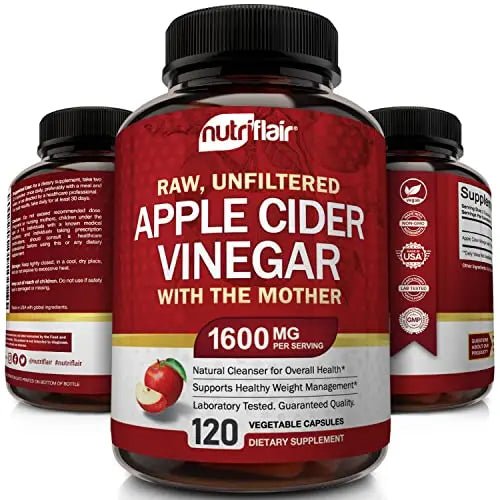 Apple Cider Vinegar Capsules with The Mother - 120 Vegan ACV Pills - TrustMedUSA