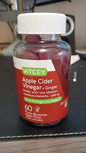 Apple Cider Vinegar Gummies 1,000mg Plus Ginger, ACV with The Mother, Detox Cleanse - TrustMedUSA