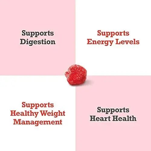 Apple Cider Vinegar Gummies with The Mother 1000mg Enhanced with Vitamin B12 & Folic - TrustMedUSA