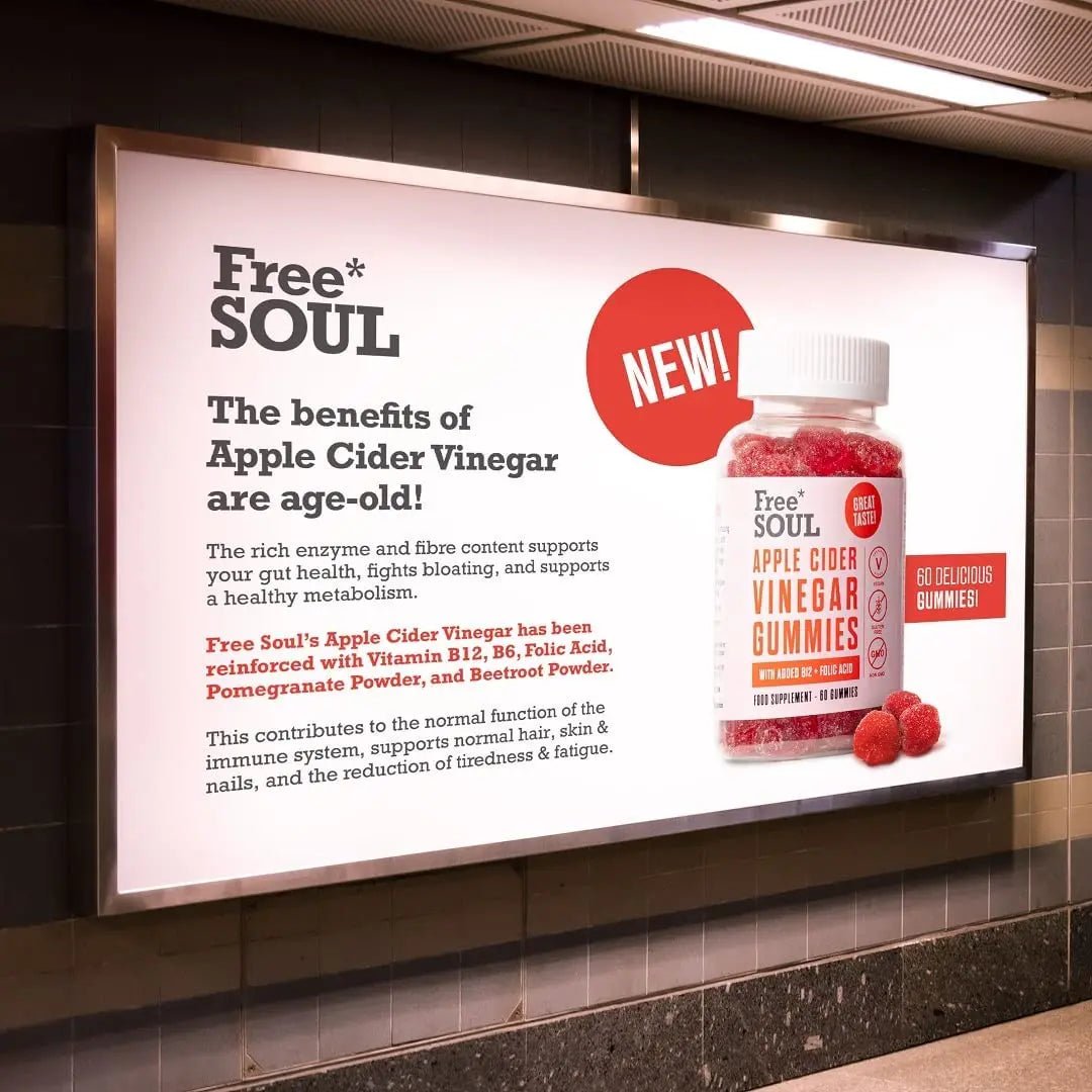 Apple Cider Vinegar Gummies with The Mother 1000mg Enhanced with Vitamin B12 & Folic - TrustMedUSA