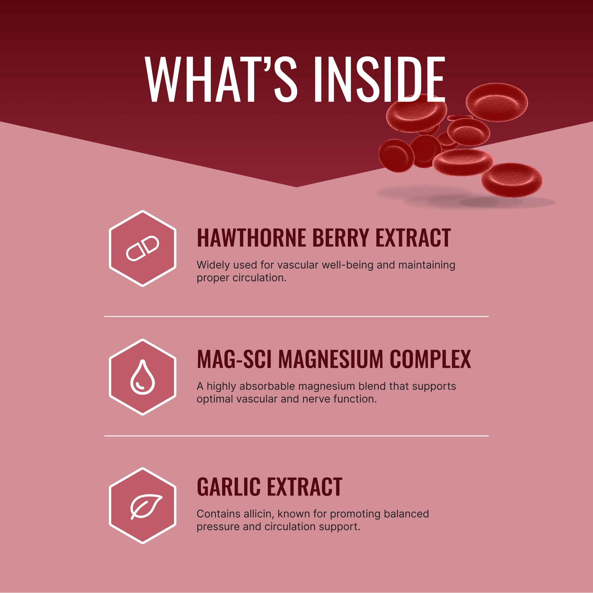 Approved Science Bloodsyl - Supports Blood Flow - Hawthorn Berry, Magnesium, BioPerine - Vegan - 180 Capsules - Pack of 1 - TrustMedUSA