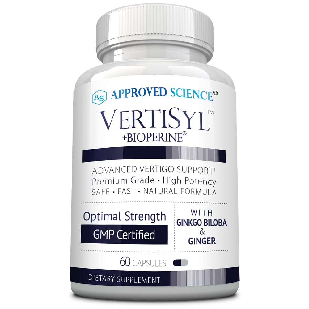 Approved Science VertiSyl - Ginkgo Biloba, Ginger, Vitamin D3, BioPerine - 60 Capsules - 1 Month Supply - TrustMedUSA