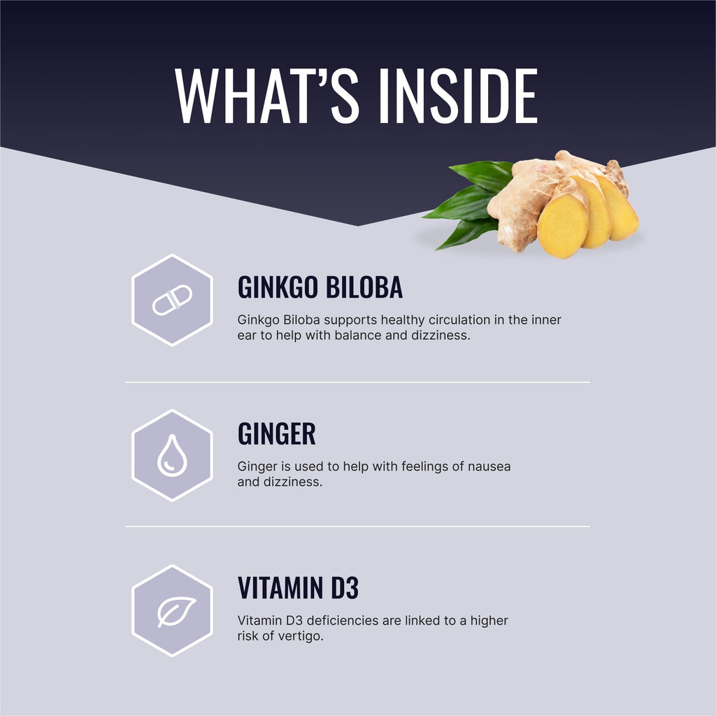 Approved Science VertiSyl - Ginkgo Biloba, Ginger, Vitamin D3, BioPerine - 60 Capsules - 1 Month Supply - TrustMedUSA