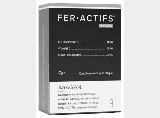 Aragan Synactifs FerActifs 60 Capsules Iron deficiency - TrustMedUSA
