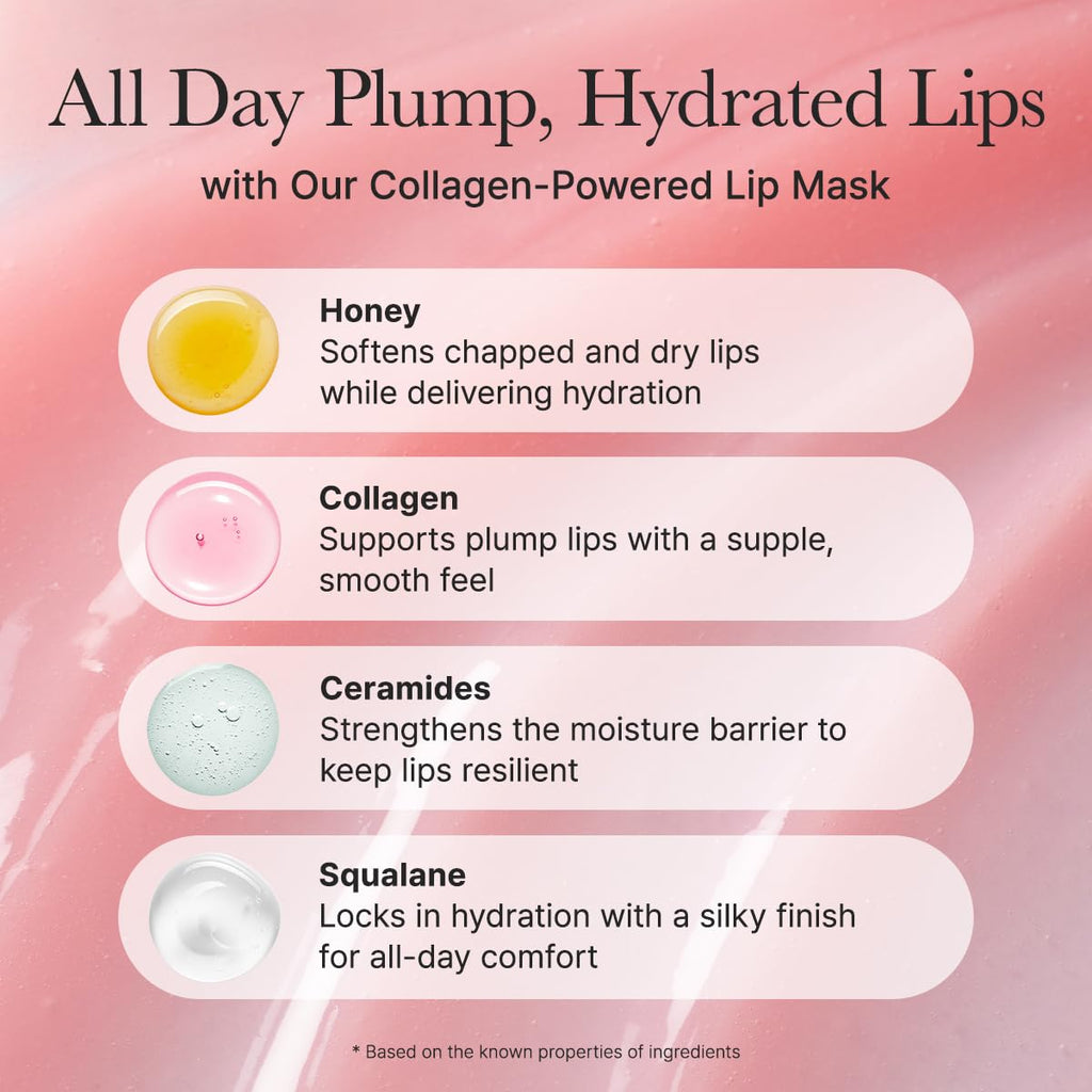 Arencia Honey Glazed Collagen Lip Mask, Overnight Lip Treatment with Collagen and Honey, 0.52 oz - TrustMedUSA