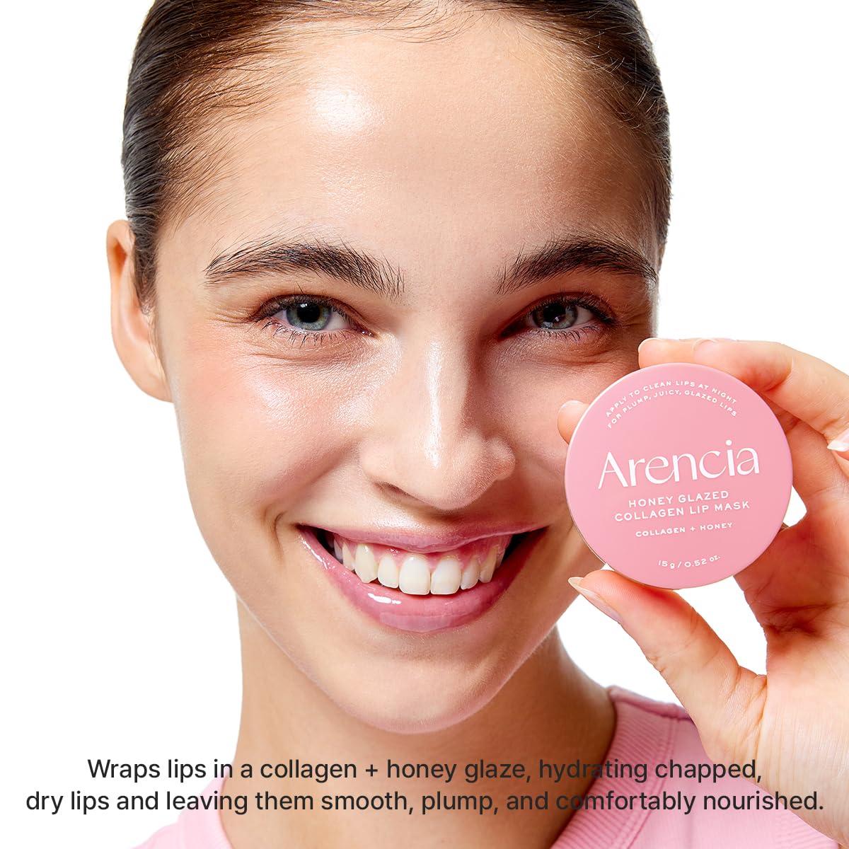Arencia Honey Glazed Collagen Lip Mask, Overnight Lip Treatment with Collagen and Honey, 0.52 oz - TrustMedUSA