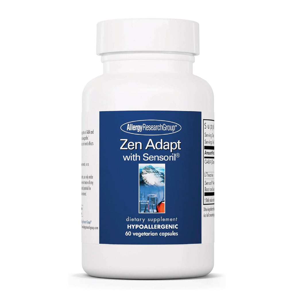 ARG Zen Adapt - 200 mg L-Theanine, 125 mg Ashwagandha & 550 mg GABA - Supports Stress Response and Calmness - Vegetarian Capsules - Hypoallergenic Formula - 30 Servings - 60 Capsules - TrustMedUSA