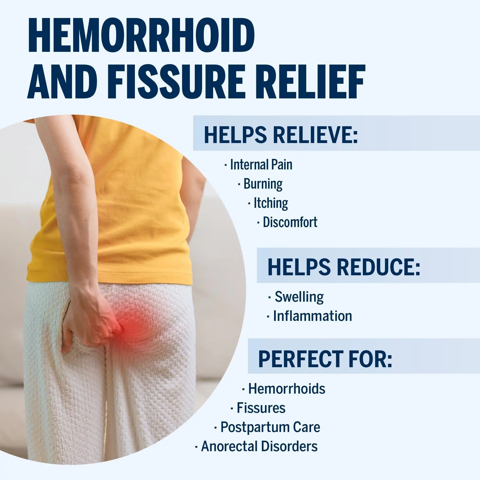 Ariella Hemorrhoid Treatment Suppository Gel: Natural & Herbal - Relieve Itching Burning Discomfort - Internal Relief - New Rounded Applicator - Nighttime Use (Pack of 6) - TrustMedUSA