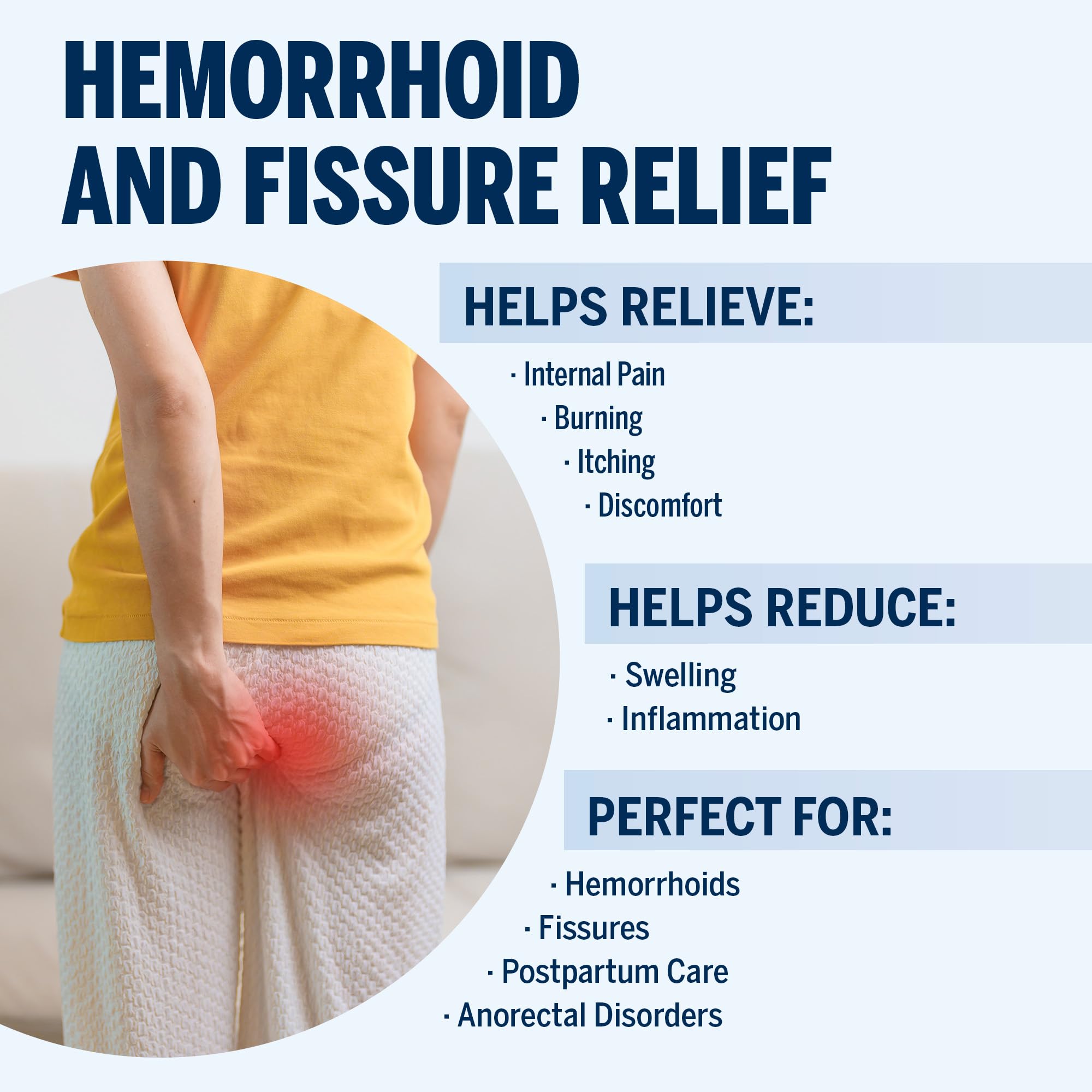 Ariella Hemorrhoid Treatment Suppository Gel: Natural & Herbal - Relieve Itching Burning Discomfort - Internal Relief - New Rounded Applicator - Nighttime Use (Pack of 6, Old) - TrustMedUSA