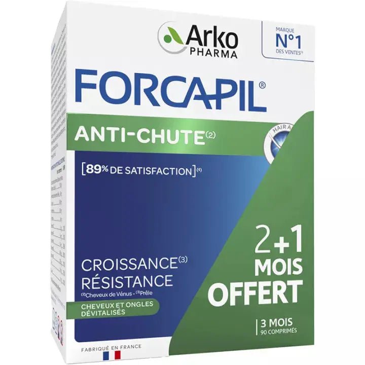 Arkopharma Forcapil Anti-Hair Loss Devitalized Hair and Nails 90 tablets - TrustMedUSA