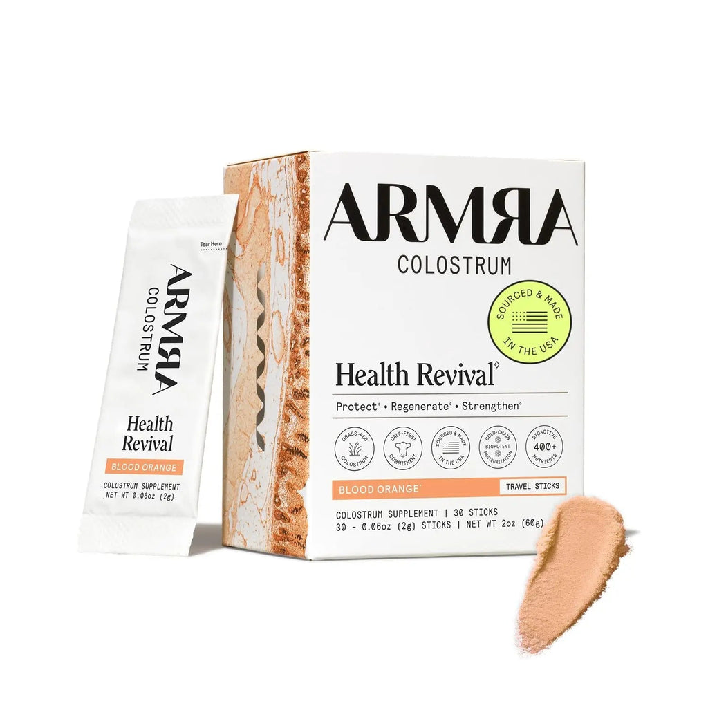 ARMRA Colostrum™ Powder | Blood Orange | Gut Health & Bloating | Skin & Hair | Immunity | Keto, Gluten & Fat-Free | 30 Servings - TrustMedUSA
