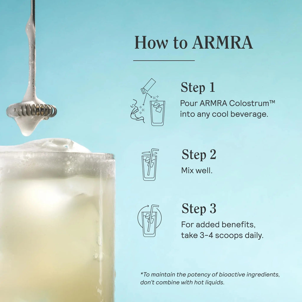 ARMRA Colostrum Powder | Unflavored | Gut Health & Bloating | Skin & Hair | Immunity | Keto, Gluten & Fat-Free | 120 Servings - TrustMedUSA