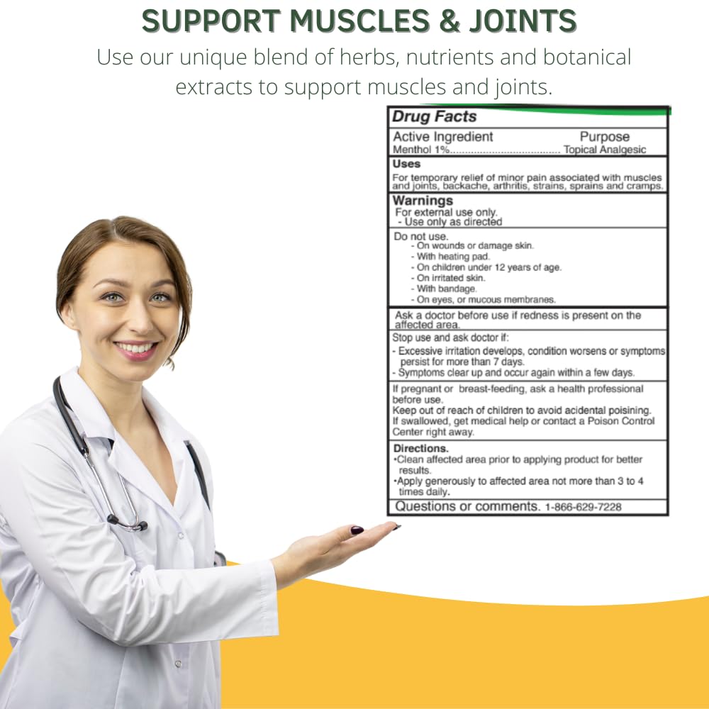 ARMY HEALTH Roll On 100% Natural Turmeric Curcumin - Pain Reliever - Inflammation - Headache - Backache - Joint and Muscle Pain 2.5 Oz - TrustMedUSA