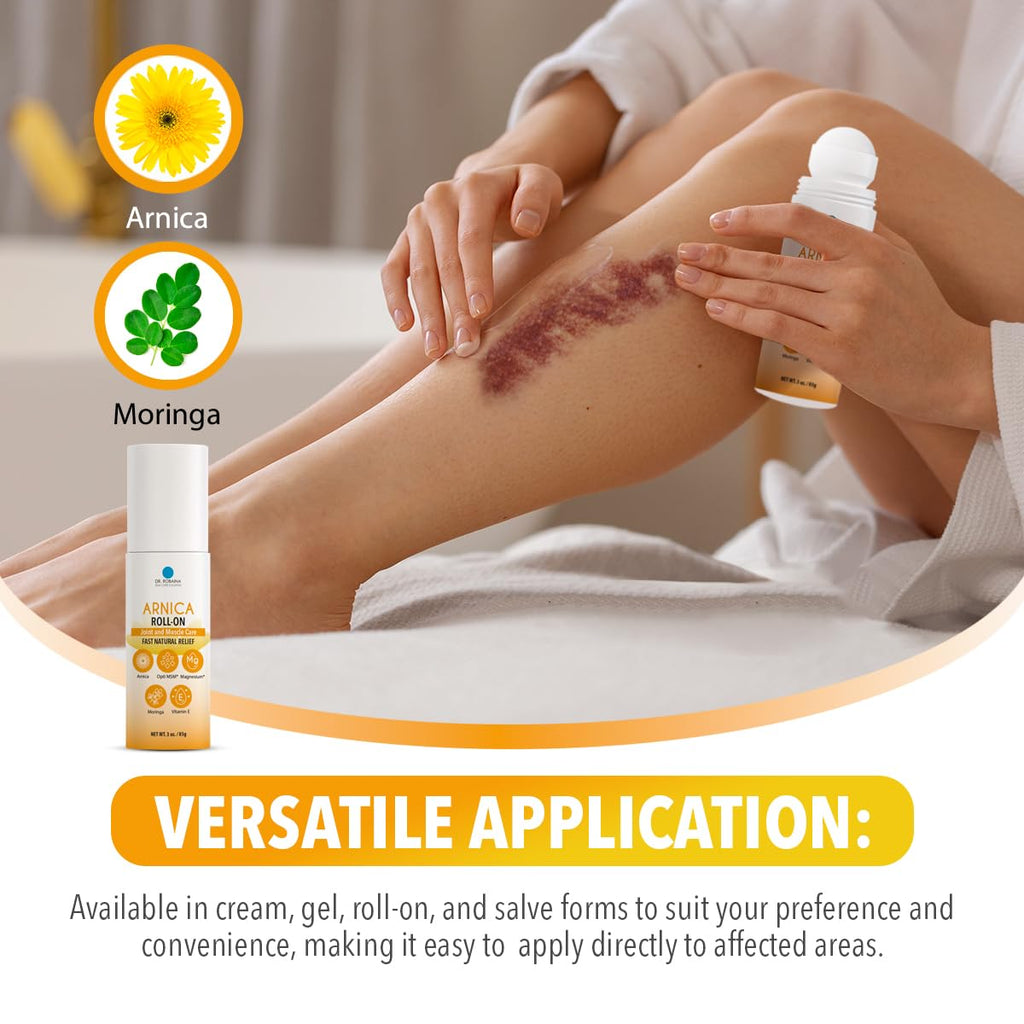 Arnica & DMSO Gel Recovery Bundle – 99.9% Pure Pharmaceutical Grade DMSO & Arnica Roll-On | Lavender Cream & Fast-Absorbing Gel | Hydrating & Non-Greasy | Made in USA - TrustMedUSA