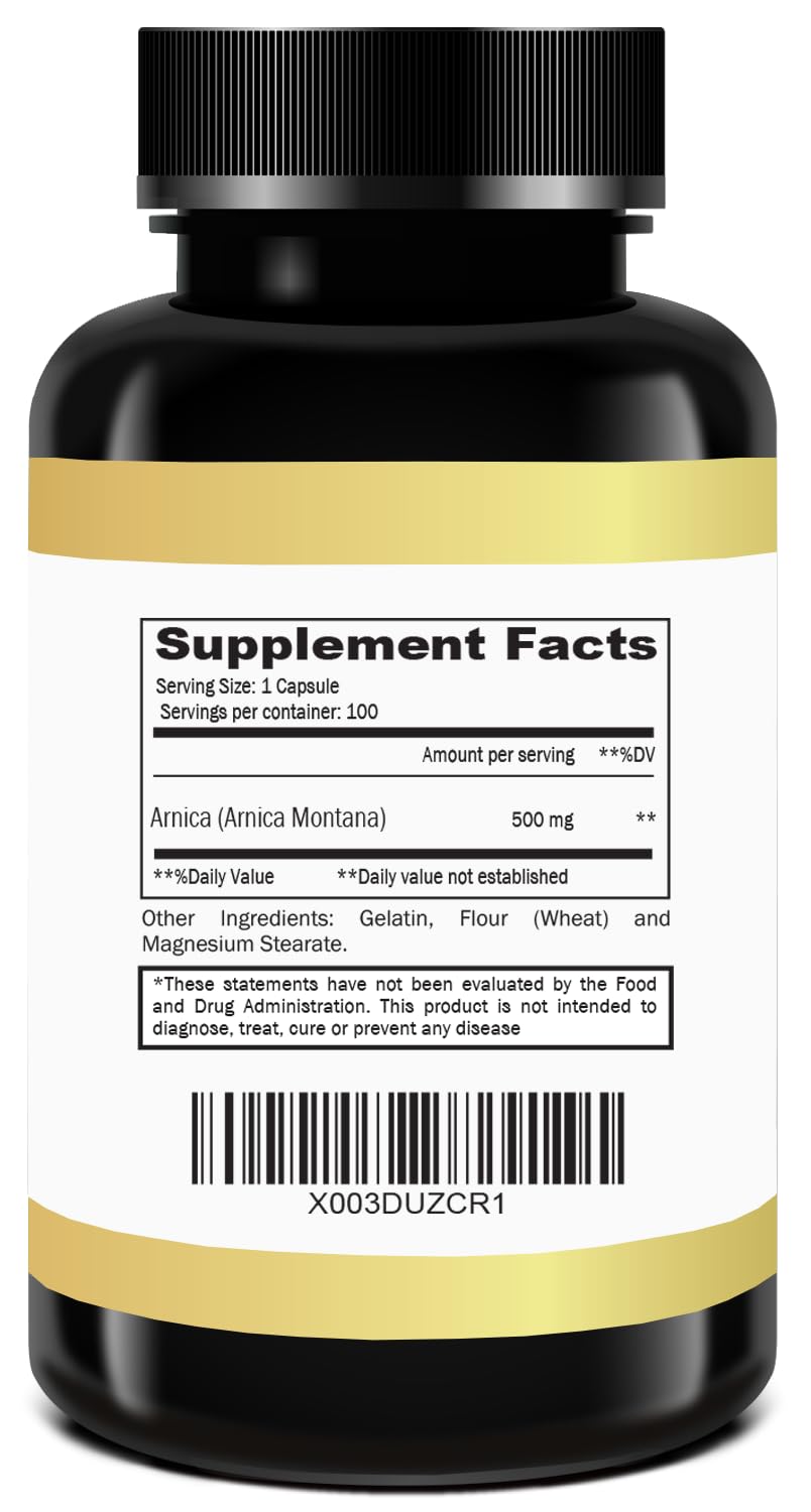 Arnica Montana Capsules 500mg 100 Capsules - TrustMedUSA