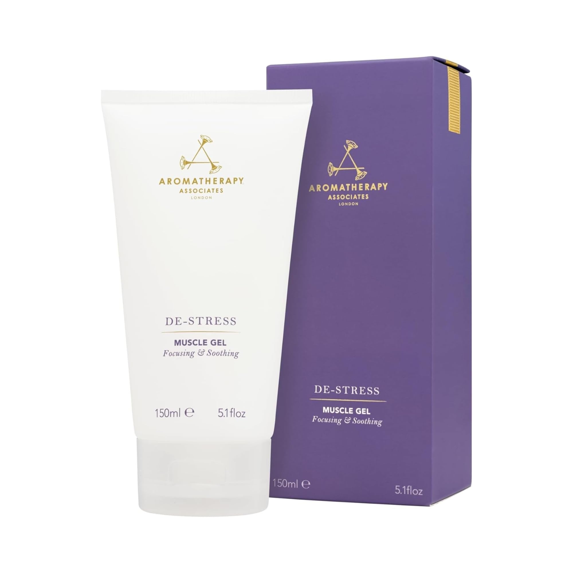 Aromatherapy Associates De-Stress Muscle Gel, Cooling & Warming Massage Gel with Ginger, Black Pepper & Rosemary Essential Oils for Daily Tension & Post-Activity Comfort, 5.07 oz - TrustMedUSA