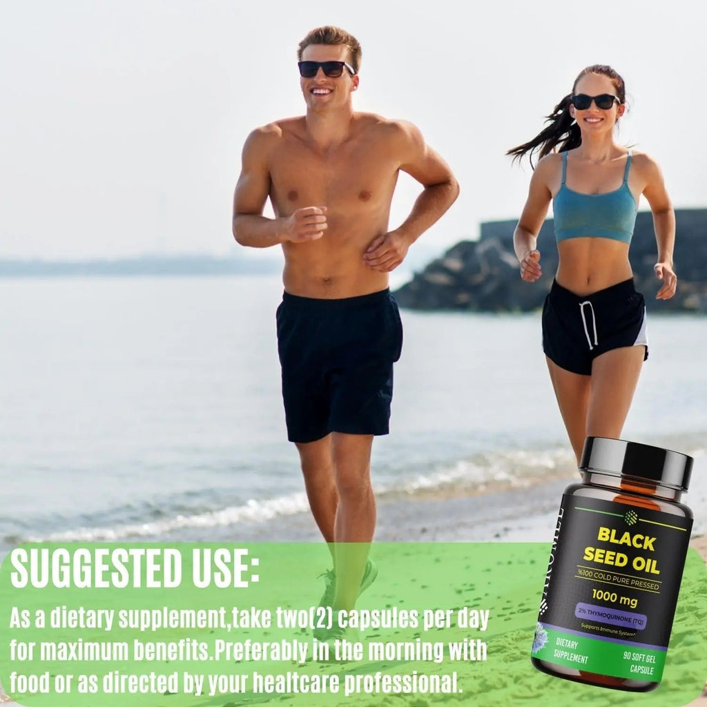 aromel Black Seed Oil Capsules, 90 Days Supply, 2% Thymoquinone, Non-GMO - TrustMedUSA