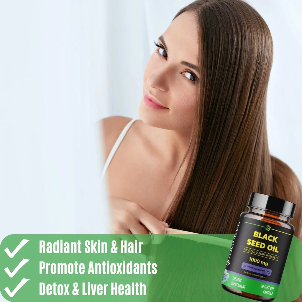 aromel Black Seed Oil Capsules, 90 Days Supply, 2% Thymoquinone, Non-GMO - TrustMedUSA