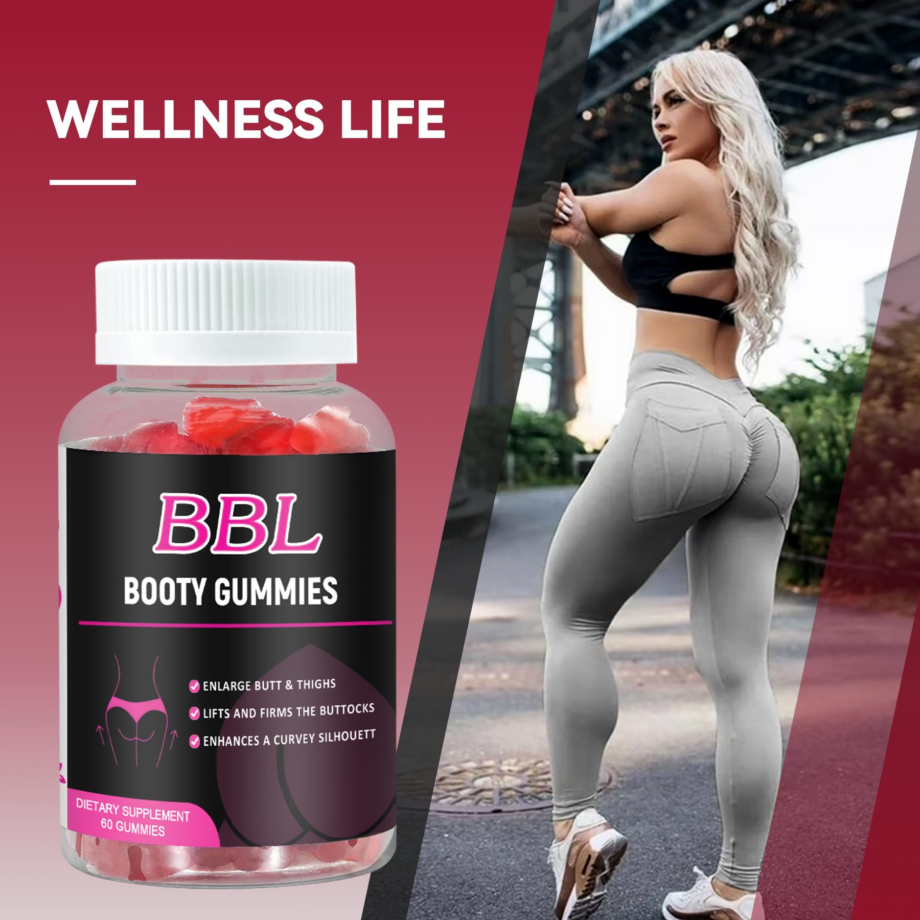 Aromlife BBL Gummies for Women, 60 Count Bear Shape Booty Gummies with Herbal Ingredients, BBL Vitamin Gummy with Fenugreek, Asian Ginseng, Motherwort, Saw Palmetto, Anise Seed & Vitamin C - TrustMedUSA