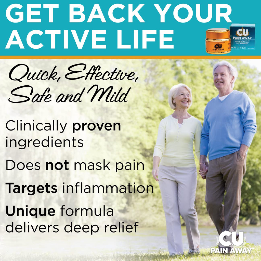 Arthritis Pain Relief Cream - C.U. Pain Away. Reduce Inflammation, Improve Mobility, Rapid Relief. Effective Muscle and Joint Pain Relief. All-Natural Ingredients. - TrustMedUSA