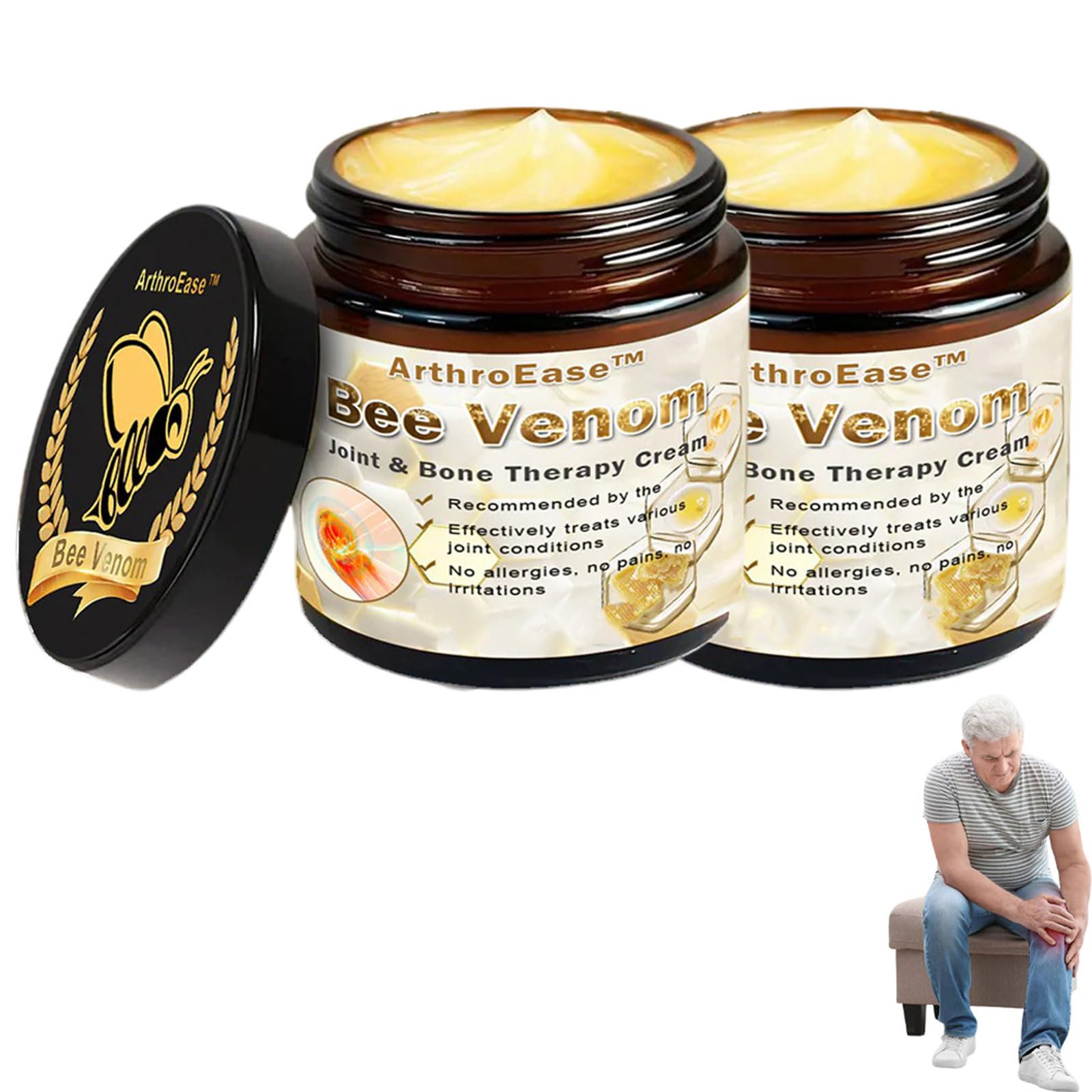 ArthroEase Bee Venom Joint and Bone Cream,ArthroEase Bee Venom Cream,Bee Venom Joint Gel,Effectively Relieve Joint discomfort (2) - TrustMedUSA