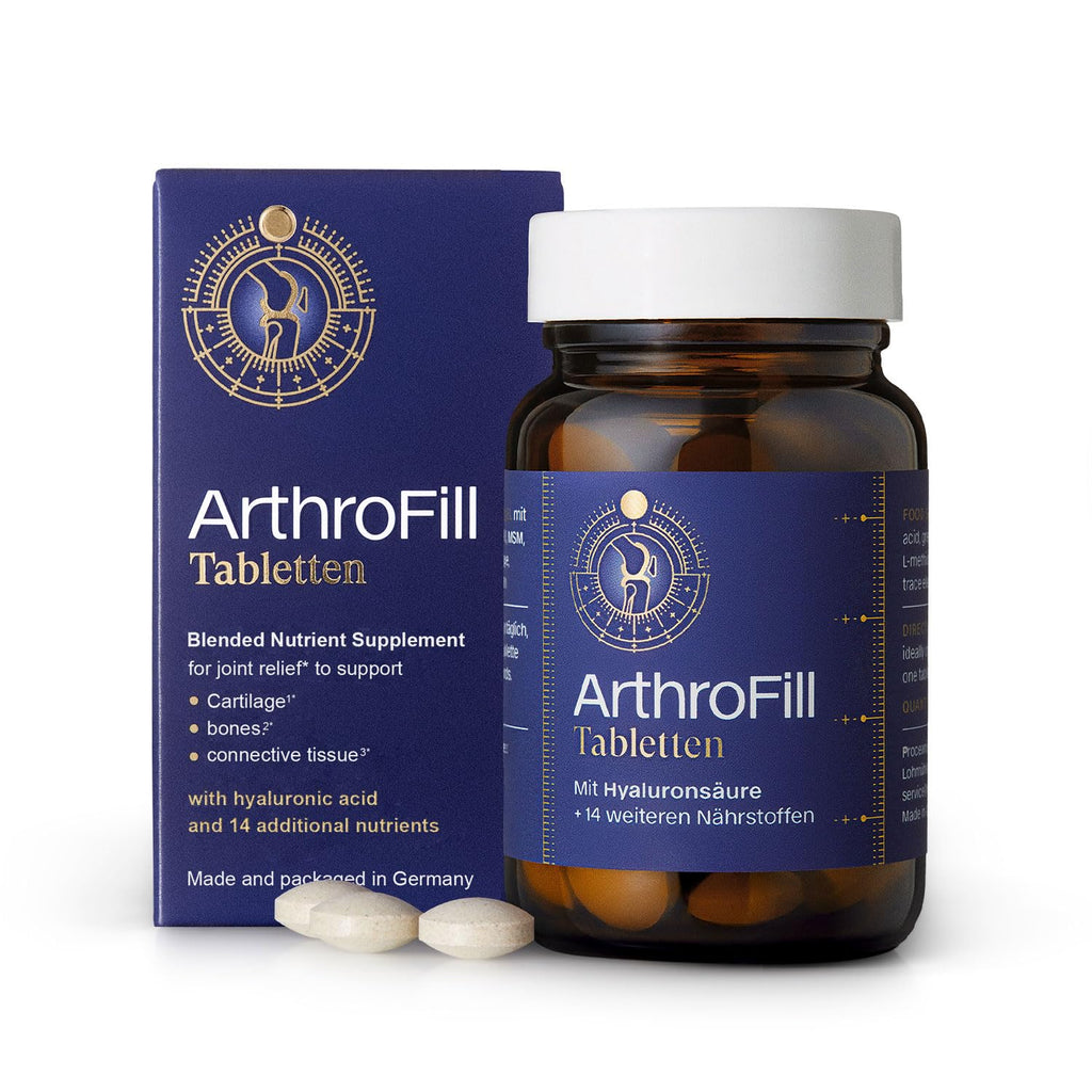 ArthroFill™ Tablets - Proven European Joint Relief - Vegan Hyaluronic Acid - Nutrient Complex - Support Active Movement Functions with 15 Vital Micronutrients - Made in Germany - TrustMedUSA