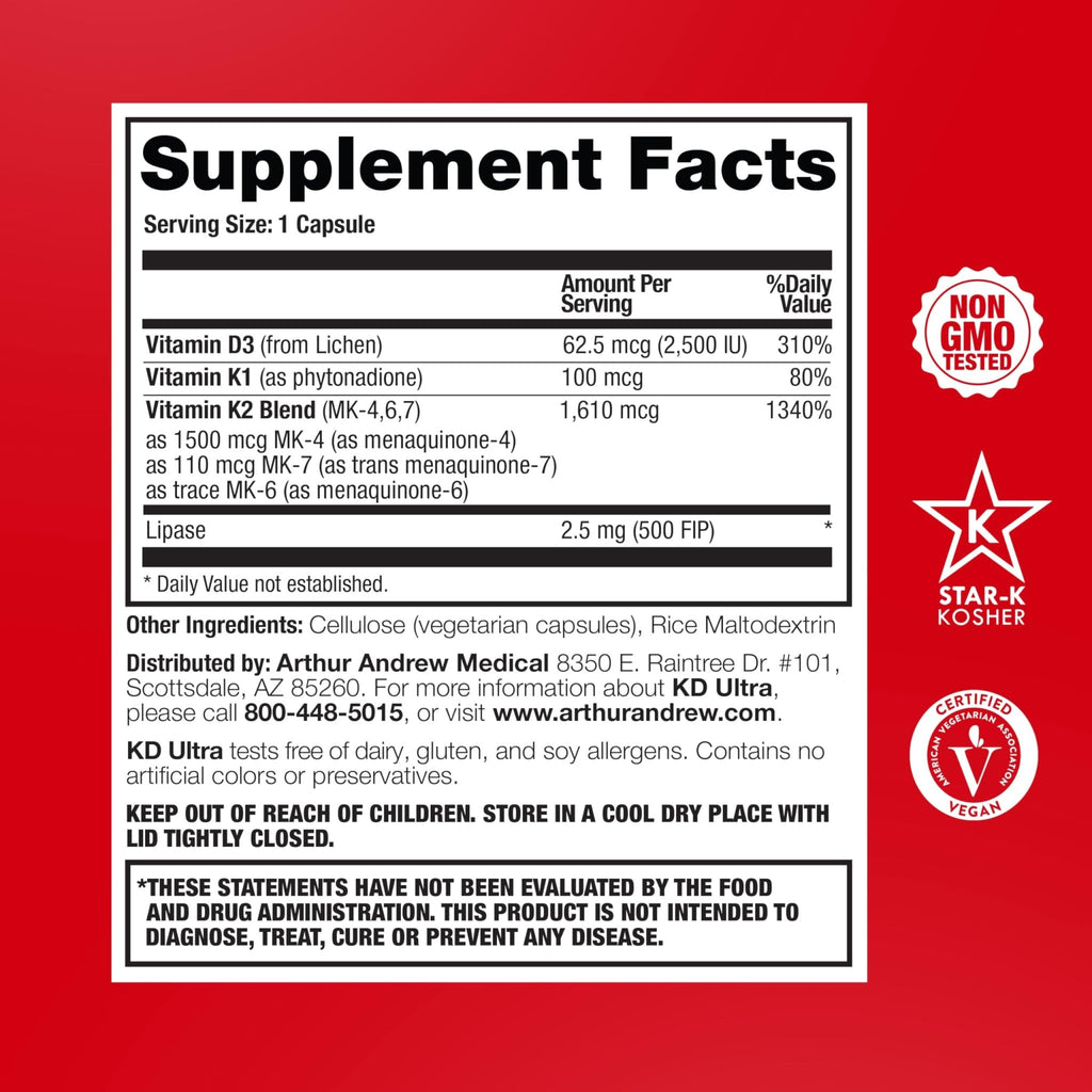 Arthur Andrew Medical, KD Ultra, Immunity, Heart and Bone Health, 90 Capsules - TrustMedUSA