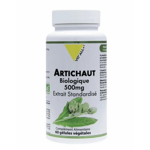 Artichaut 500 mg Bio 60 gélules VIT'ALL+ - TrustMedUSA