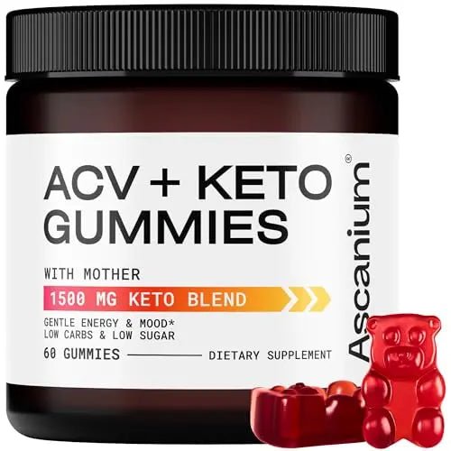 Ascanium Keto ACV Gummies 1500mg - Low-Sugar & Low-Carbs Apple - TrustMedUSA