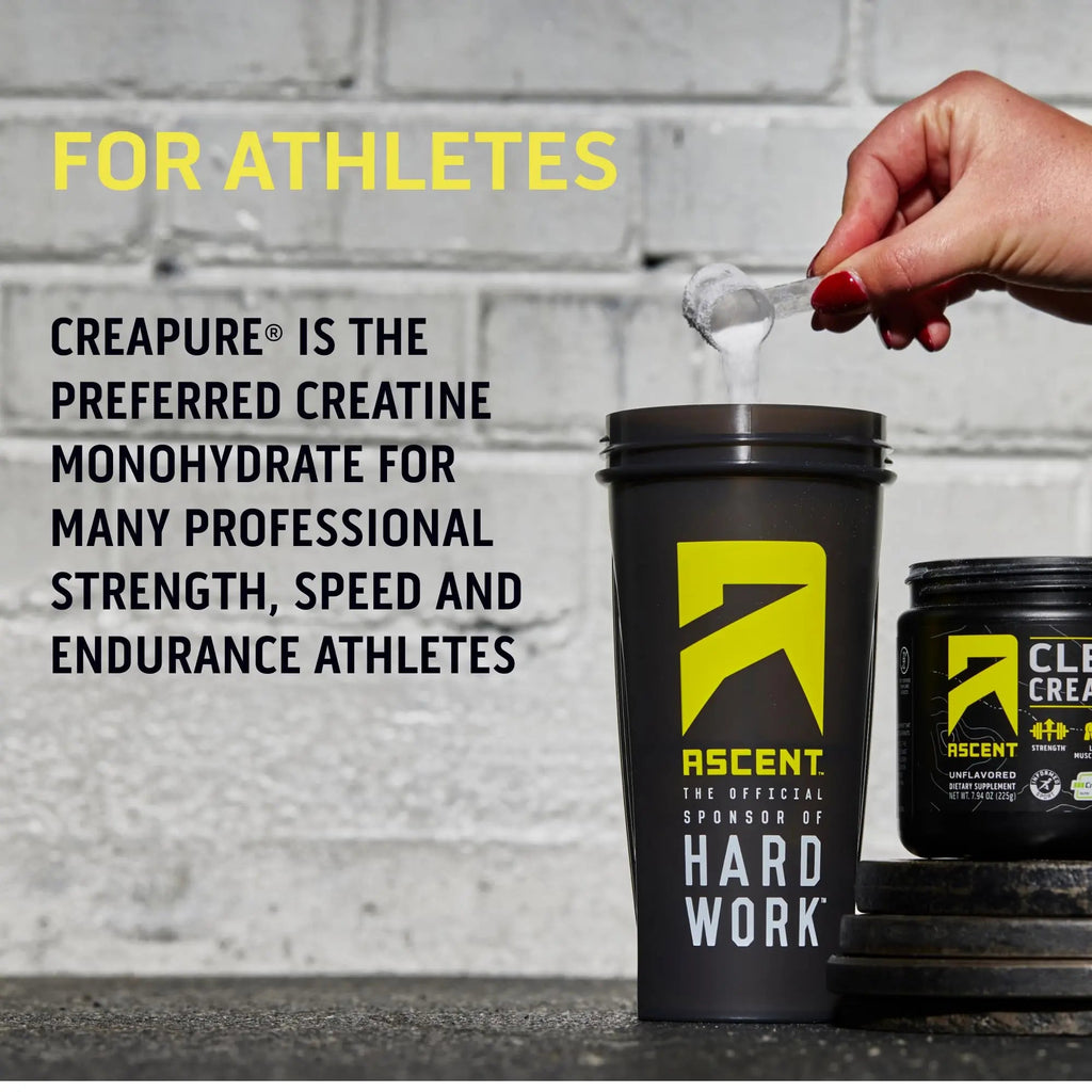 Ascent Clean Creatine Monohydrate Powder - 5G Per Serving, Creapure Creatine Supple - TrustMedUSA