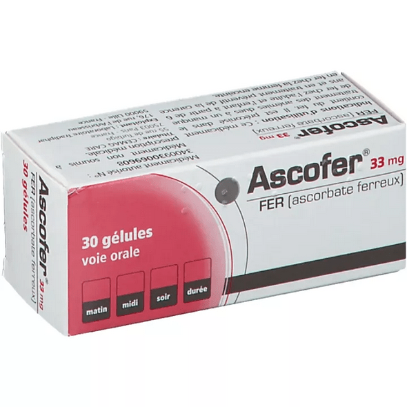 Ascofer Iron 33 mg 30 capsules - TrustMedUSA