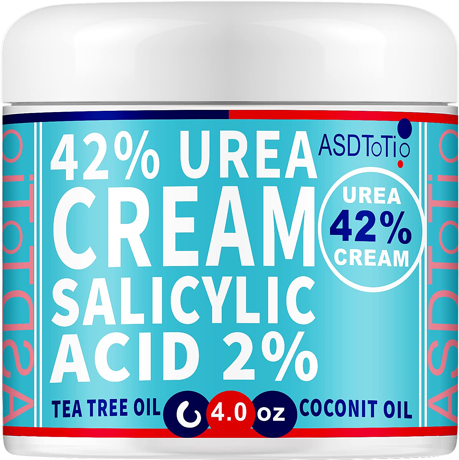 ASDToTio Urea Cream 42% - Premium Urea Foot Cream - With 2% Salicylic Acid, Tea Tree Oil, Shea Butter, Aloe Vera - For Feet, Hands, Heels, Elbows, Knees and More - 4 oz - Maple Wellness Supplements