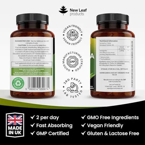 Ashwagandha 1200mg - 365 Vegan Tablets Pure High Strength Ashwagandha Root - TrustMedUSA