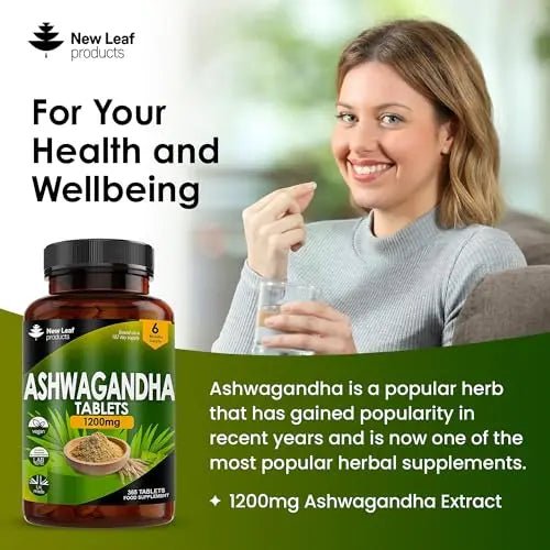 Ashwagandha 1200mg - 365 Vegan Tablets Pure High Strength Ashwagandha Root - TrustMedUSA