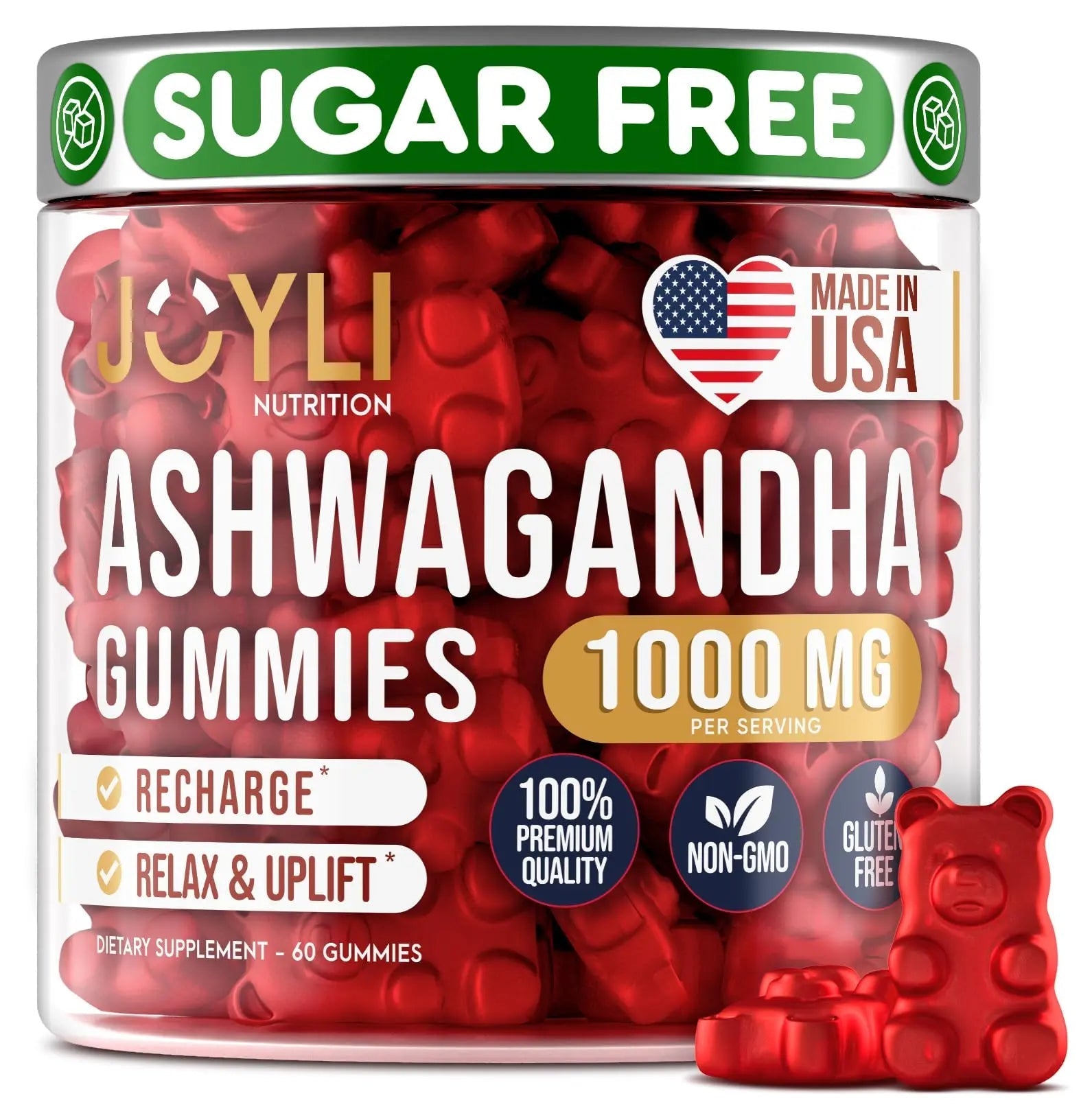 Ashwagandha Gummies for Women & Men - Natural Calm Gummies with Ashwagandha - TrustMedUSA