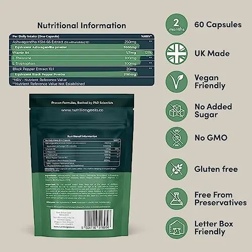 Ashwagandha KSM 66 Complex - 3000mg Enhanced with Amino Acids & Vitamin B6 - TrustMedUSA