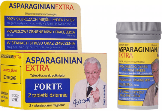 ASPARAGINIAN EXTRA 50 TABS. POTASSIUM + MAGNESIUM, STRESS AND FATIGUE - TrustMedUSA