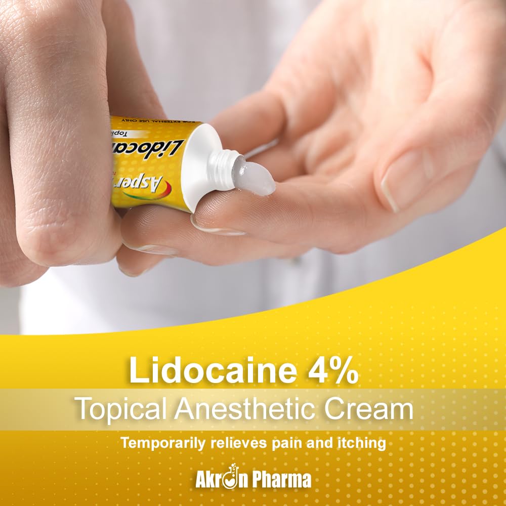 ASPERFLEX™ Lidocaine Pain Relief Cream 4% - Fast-Acting Numbing Cream for Muscle & Joint Pain, Arthritis, Backache, and More - 15G - TrustMedUSA