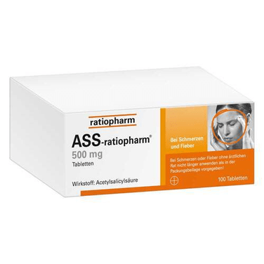 ASS-ratiopharm® 500 mg tablets x100 - Maple Wellness Supplements