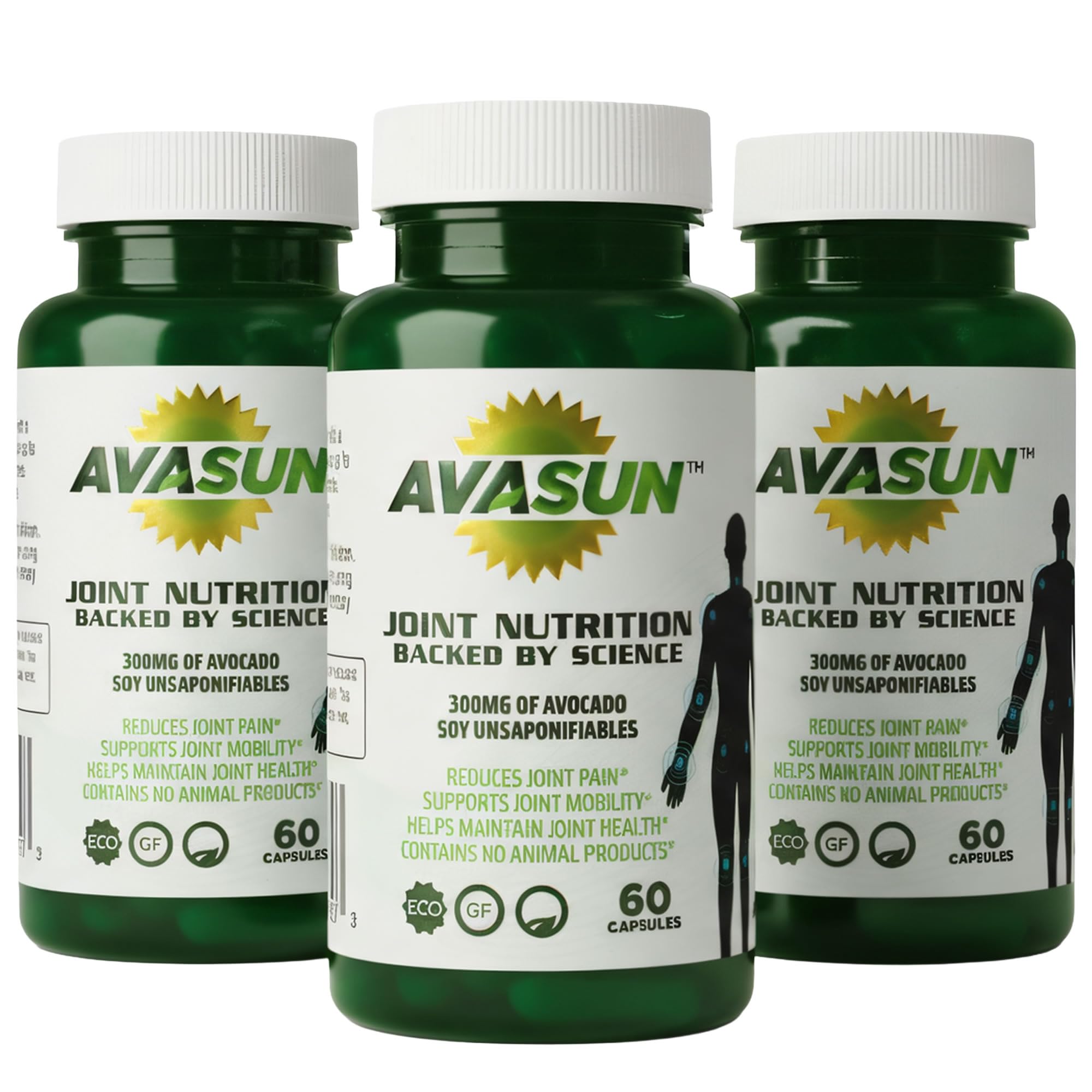 ASU Joint Support Supplement – 300mg Avocado Soy Unsaponifiables for Joint Comfort, Mobility & Cartilage Health, Clinically Studied, Plant-Based, Non-GMO, Gluten-Free, 60 Capsules (6 Month Supply) - TrustMedUSA