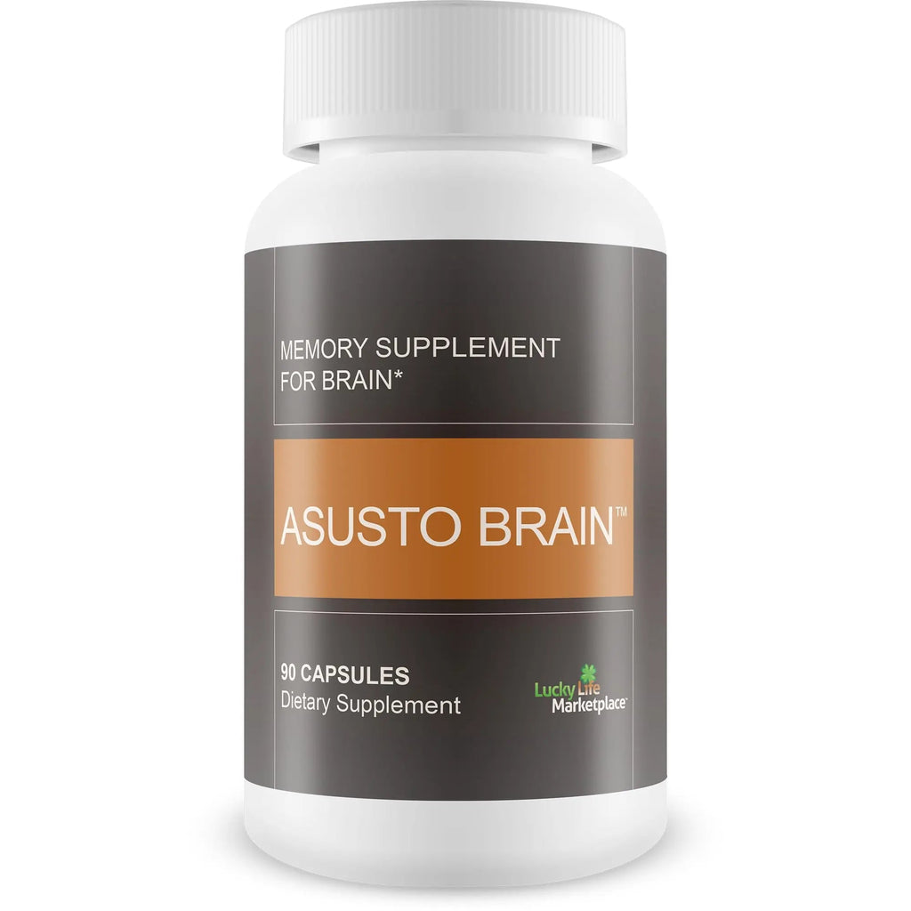 Asusto Memory Supplement for Brain - Improved Capsule Formula - Natural Brain, Memory, & Focus Support - Brain Support - Brain Supplement - Nootropic - Natural Asusto Sandalwood Improved Formula - TrustMedUSA