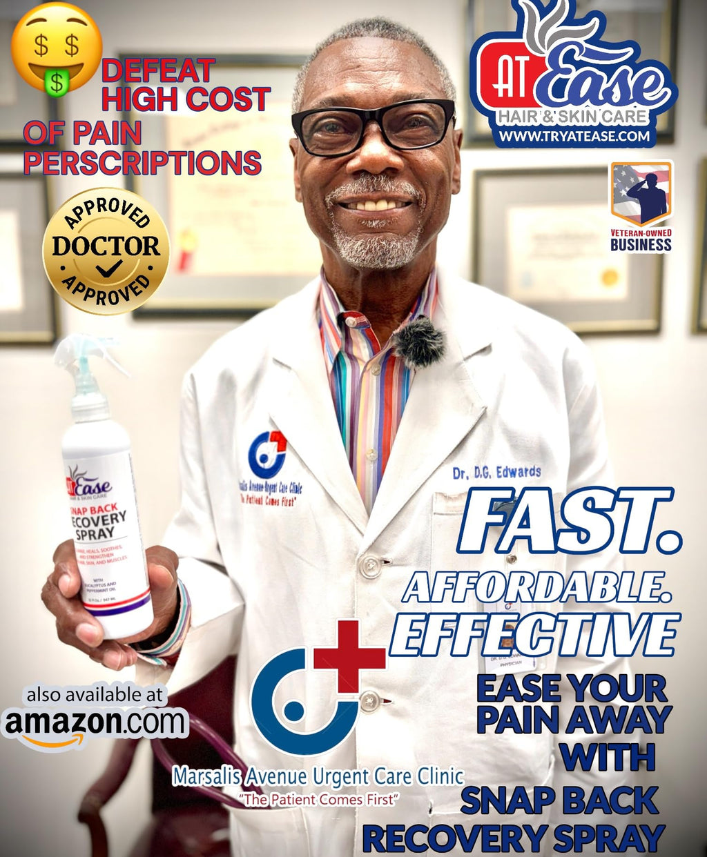 AT Ease Snap Back Recovery Muscle Spray - TrustMedUSA