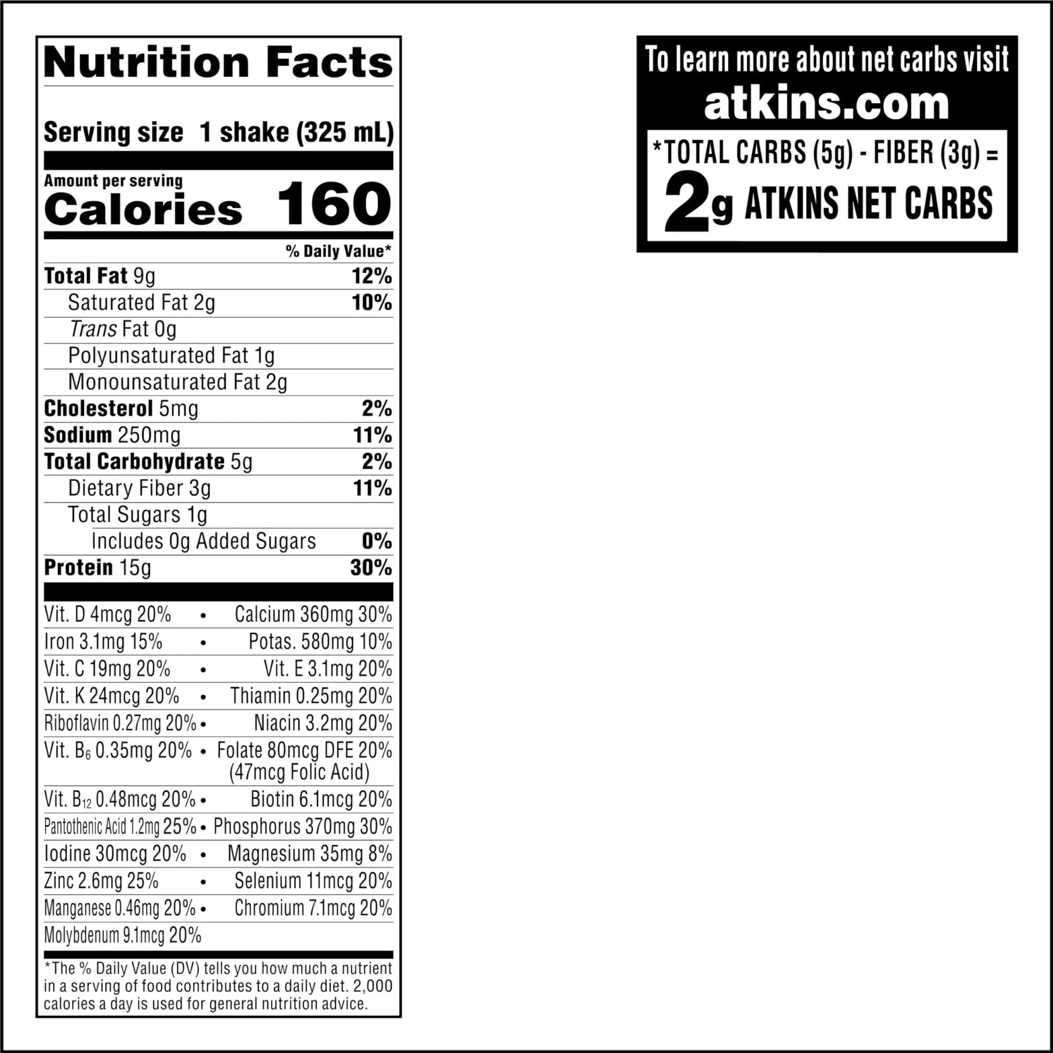 Atkins Milk Chocolate Delight Protein Shake, 15g Protein, Low Glycemic, 2g Net Carb - TrustMedUSA