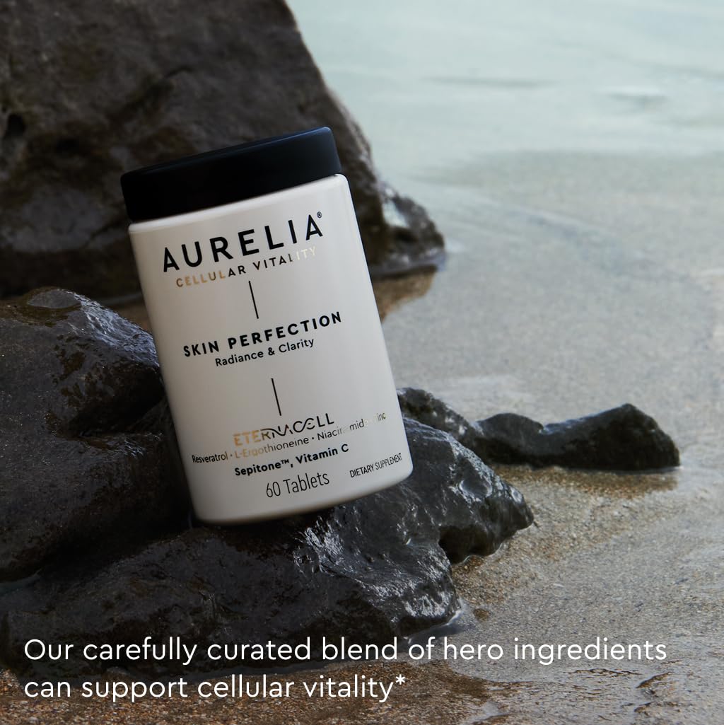 AURELIA Skin Perfection | Advanced Cellular Anti-Aging Supplement | Enhance Skin Clarity, & Tone | with Zinc, Resveratrol, Niacinamide, Ergothioneine, & Vitamin C - TrustMedUSA