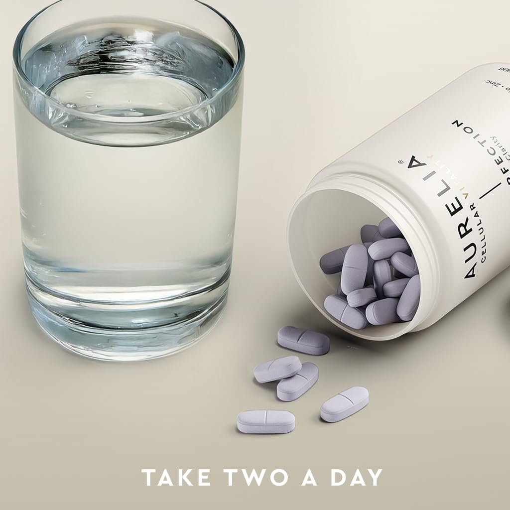 AURELIA Skin Perfection | Advanced Cellular Anti-Aging Supplement | Enhance Skin Clarity, & Tone | with Zinc, Resveratrol, Niacinamide, Ergothioneine, & Vitamin C - TrustMedUSA