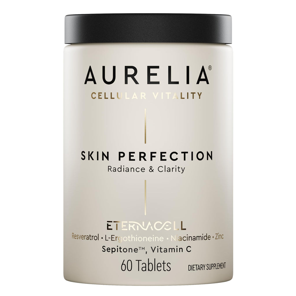 AURELIA Skin Perfection | Advanced Cellular Anti-Aging Supplement | Enhance Skin Clarity, & Tone | with Zinc, Resveratrol, Niacinamide, Ergothioneine, & Vitamin C - TrustMedUSA