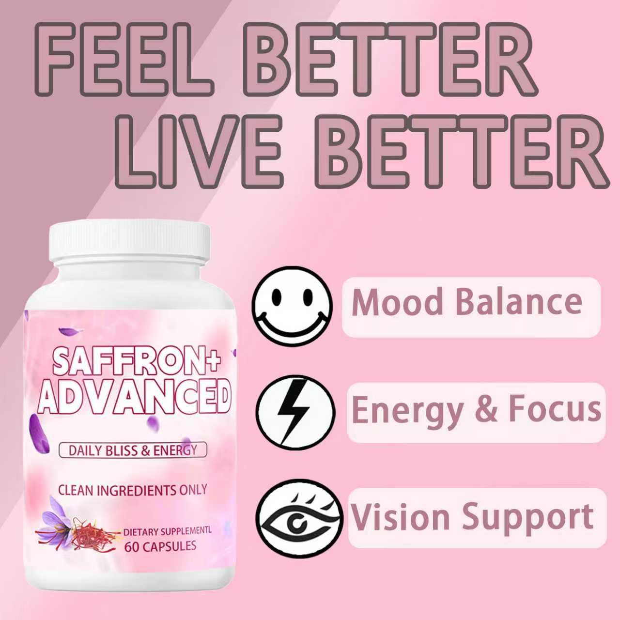 Auren Saffron Supplements,Advanced 10-in-1 Wellness Supplement | Ashwagandha, Fat-Soluble Vitamin C, Saffron Extract, Magnesium, Turmeric | 60 Vegan Capsules | Non-GMO - TrustMedUSA